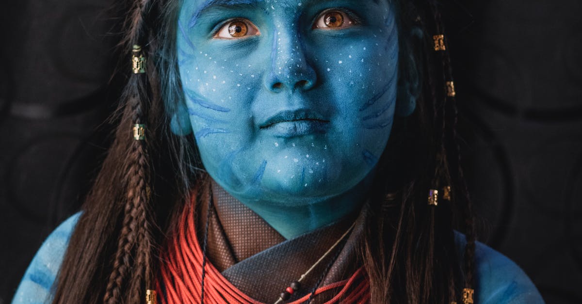 A Kid with Blue Face Paint