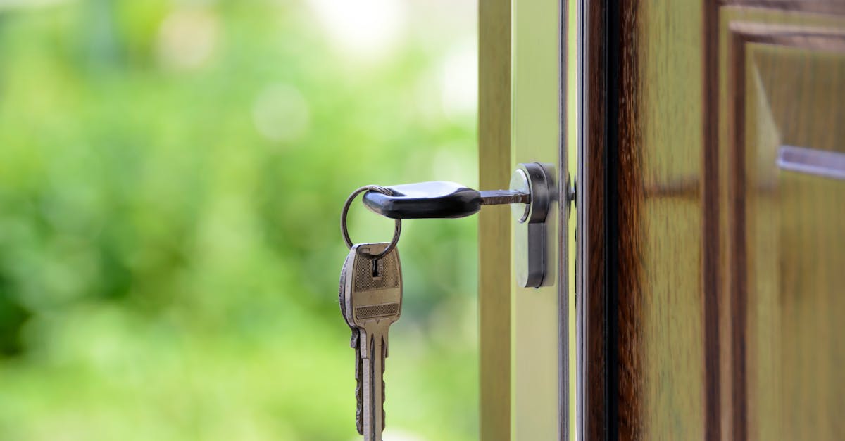 Black Handled Key on Key Hole